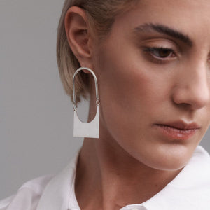 Boucles d'oreilles mapuche carré